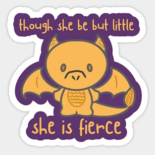 little golden dragon Sticker